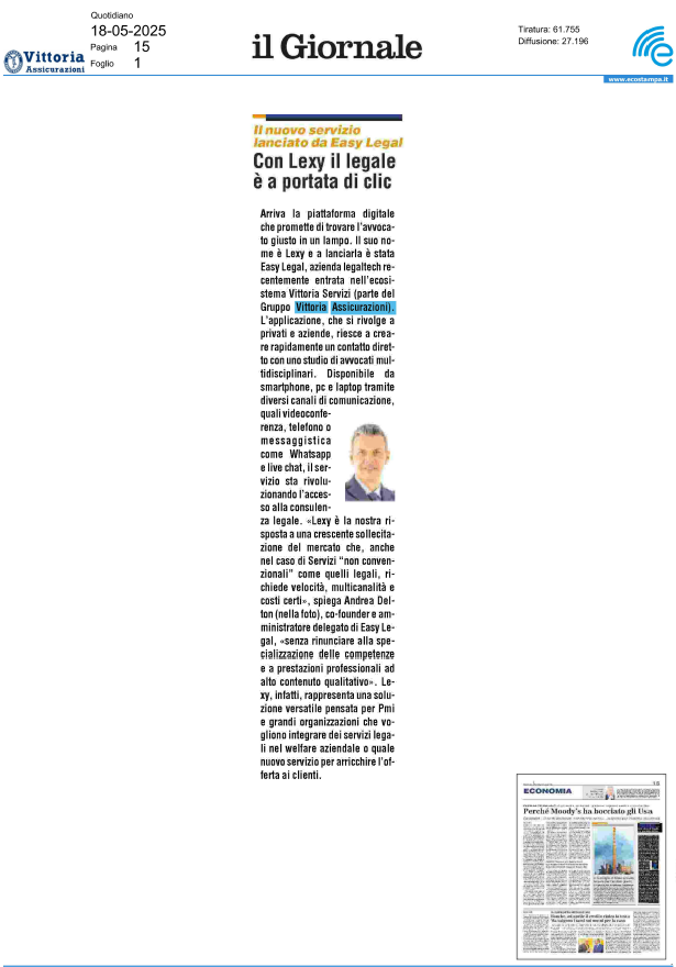 Articolo su Il Giornale